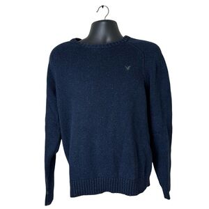Men’s American Eagle (AE) Wool Speckled Blue Sweater